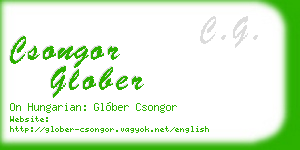 csongor glober business card
